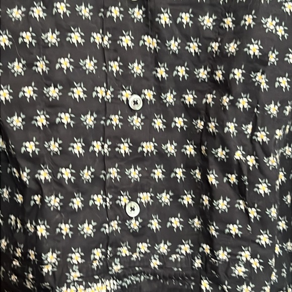 Sea ny. Cotton buttondown. Small flowers. Front embellishment. - Picture 5 of 7